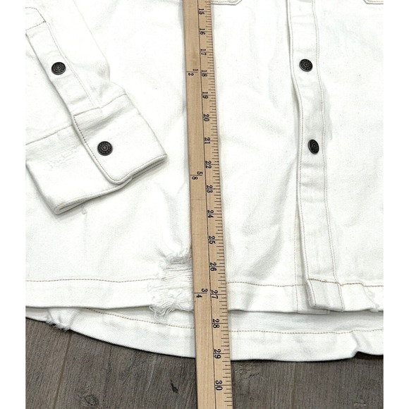 SER.O.YA Womens XL Arizona White Marcus Button Front Denim Shirt Shacket NWT - Picture 10 of 10